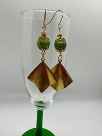 Image 2 of Green gold earrings