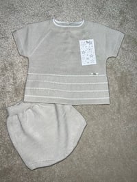 Boys Beige Romper Set