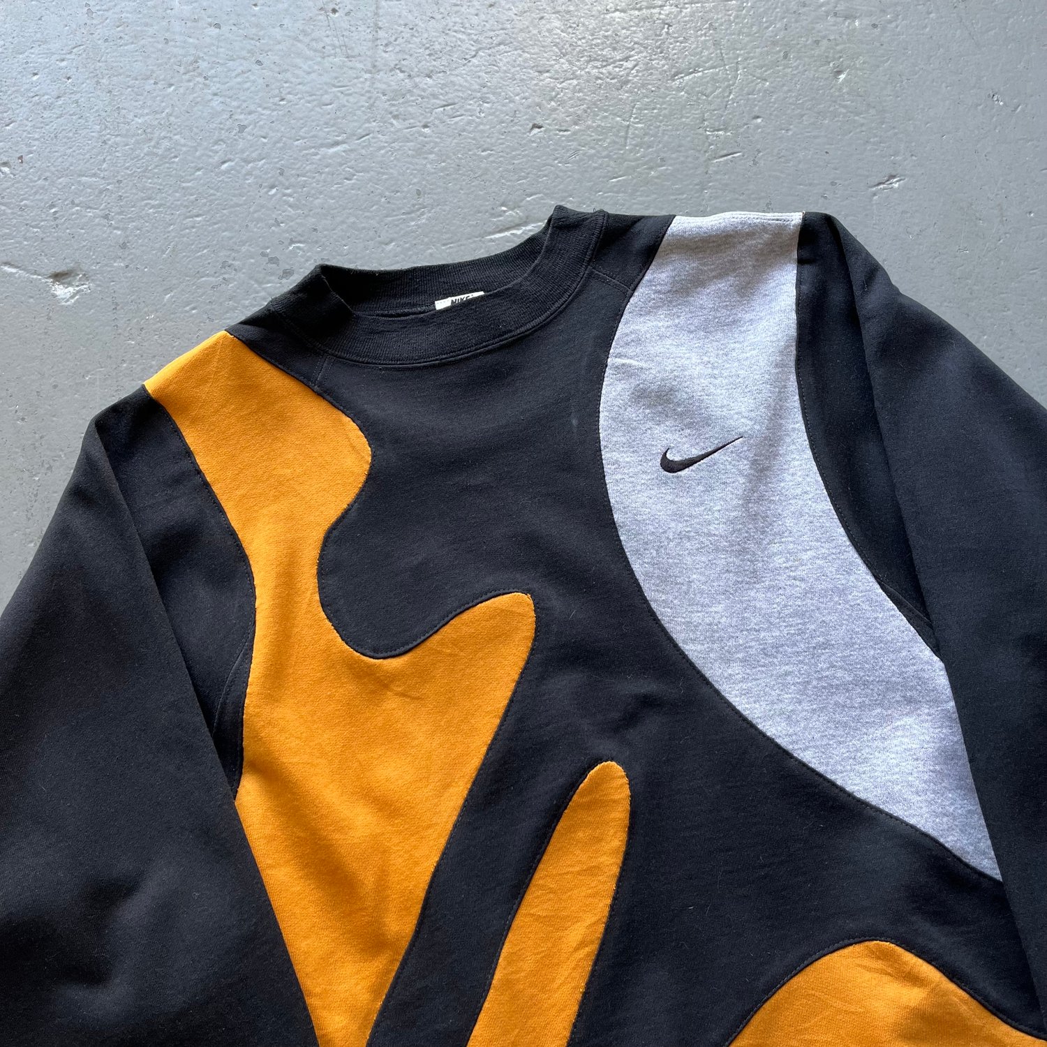 Image of Vintage Nike rework sweatshirt size large yellow 