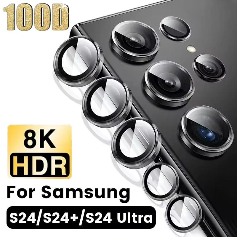 Image of Camera Lens Protector Glass For Samsung S23 S24 Ultra Plus Full Cover Lens Metal Protector Ring For 