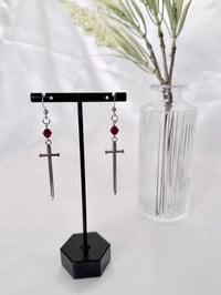 Crimson Sword Earrings