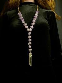 Amethyst and Quartz Point Necklace 