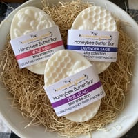 Image 1 of Honeybee Butter Bar Creamy Bliss Soap 3-pk Bundle-Wild Rose, Lavender Sage, True Lilac