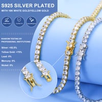 Image 2 of  Fine Jewelry 925 Sterling Silver VVS Moissanite Diamond Classic Cluster Bling T