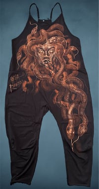 Image 1 of “TURN YOU TO STONE” CUSTOM BLEACH PAINTES BAGGY JUMPER XL