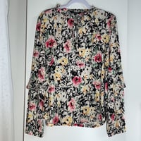 Image 5 of LAUREN by Ralph Lauren floral jersey long sleeve blouse
