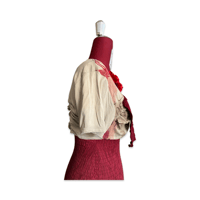 Image 2 of Red Ruffle Deconstructed Crop Top