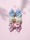 Spring Collection Baby Blue Floral Bow 