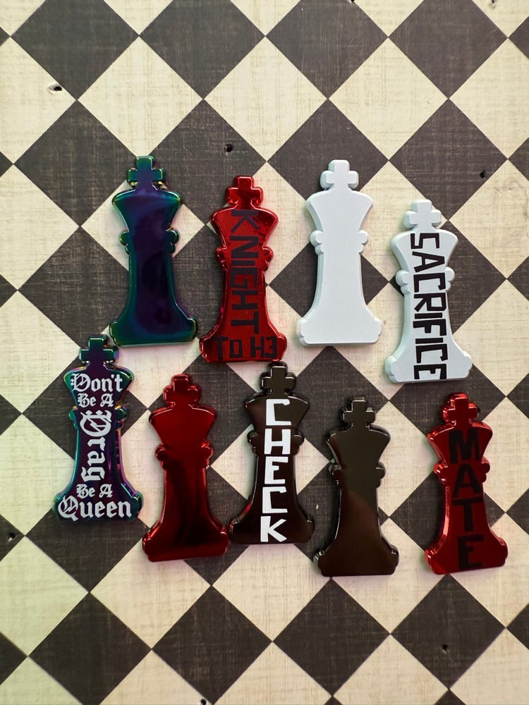 Image of Chrome Chess Pins