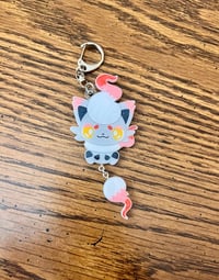 Image 1 of Ghost Fox Resin Keychain