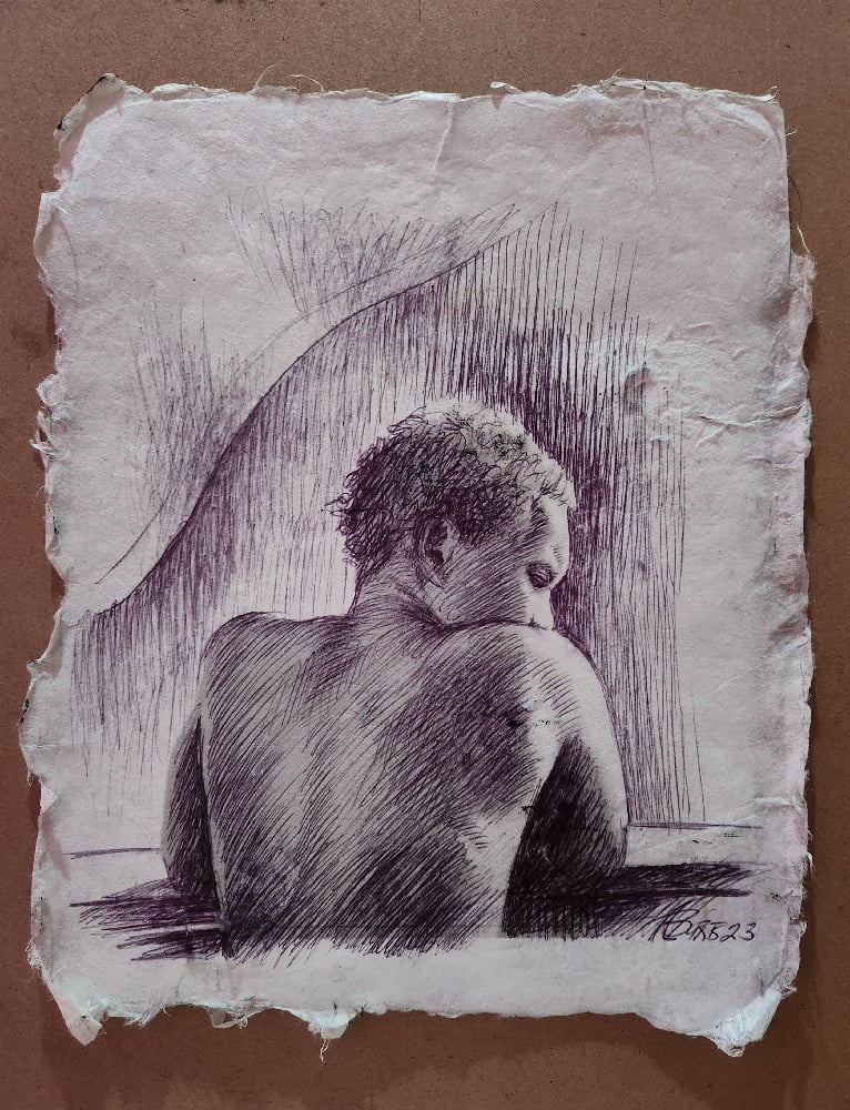 Image of Contemplating Sketch