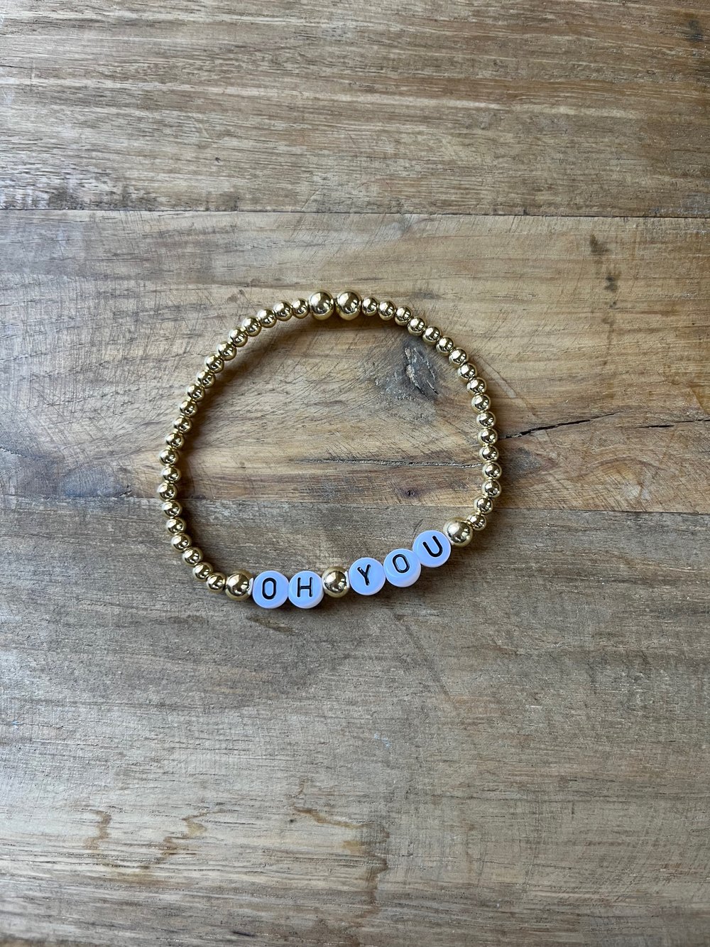 Image of Gold OH YOU bracelet