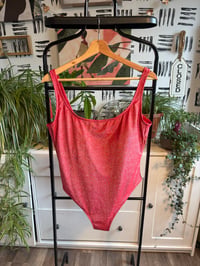 Image 1 of Red metallic swimsuit