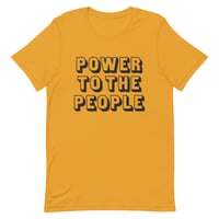 Image 2 of "POWER TO THE PEOPLE" T-SHIRT, MUSTARD.