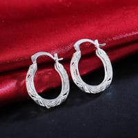 Image 1 of Hot charms 925 Sterling Silver vintage earrings for woman high quality Fashion party Wedding Jewelry