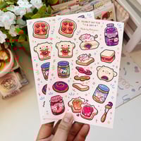 Image 2 of Peanut Butter & Jam | Fruit Dessert Sticker Sheet
