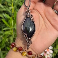 Image 1 of Purple & Green Rainbow Obsidian Pendant 🌈