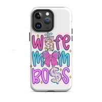 Image 10 of MagSafe® tough case for iPhone®- Mom Wife Boss