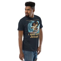 Image 12 of I Ride With Jesus Surfing Dark Fitted Short Sleeve T-shirt