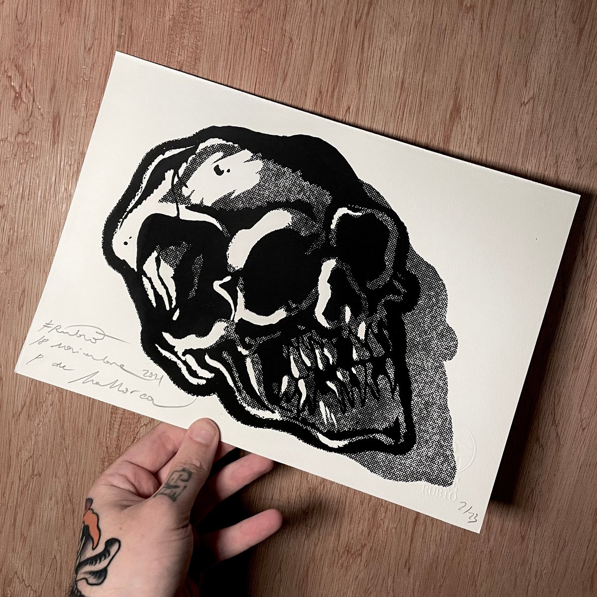 Serigrafía calavera//skull silkscreen print