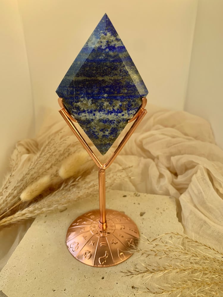 Image of Lapis Lazuli Rhombus on Stand 