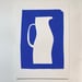 Image of Tall white Jug handmade print