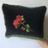 Black Velvet Red Rose Cushion Image 6