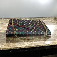 Image 2 of BLACK LV MULTICOLORED WALLET PURSE