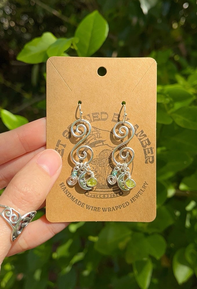 Image of Swirl Charm Earrings