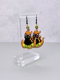 Image 2 of Chaos Cat Earrings
