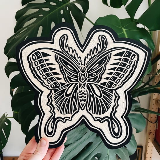 Image of Butterfly Woodcut 