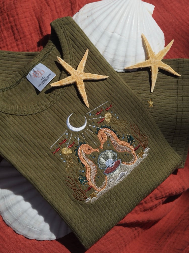 Image of  Belle & Bee Collaboration - Forest Green short sleeve tshirt