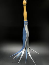Image 5 of Ice Queen stingy flogger blue and silver leather 