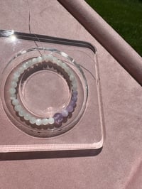 Image 3 of moonstone白月光紫水晶手链