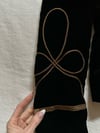 antique silk velvet military cut jacket
