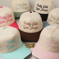 Image 1 of Preorder Pretty Girls Love Jesus Snap Back 