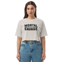 Image 2 of Mortal Savage Equals One - White Crop Top