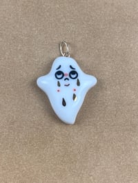 Image 1 of Sad Ghost pendant - gold lustre