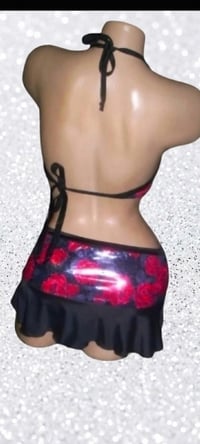 Image 2 of Red Rose Hologram 3 PC Skirt Set
