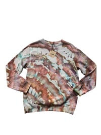 Image 3 of  M Unisex Crew Sweatshirt in Earthy Agate Ice Dye