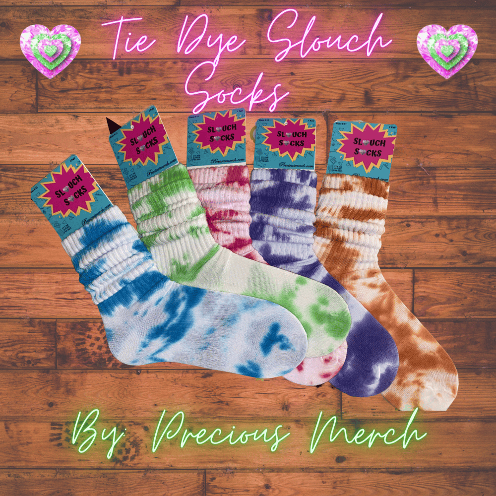 Precious Merch Exclusive Tie Dye Slouch Socks  