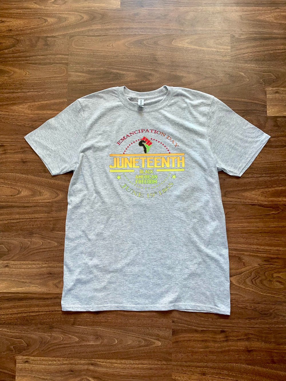 JUNETEENTH Celebration Unisex/Mens T-Shirt (BLACK or GREY)