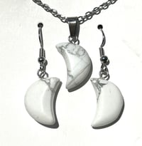 Image 1 of Howlite Moon Jewelry Set