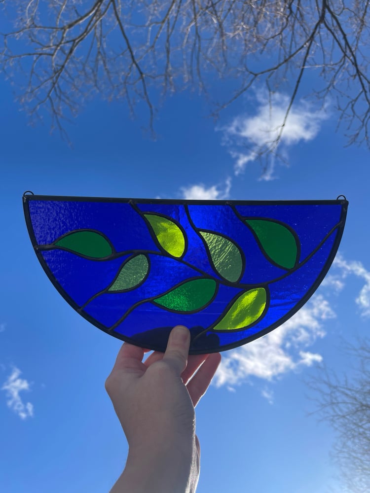 Where Leaves Meet Light- Cobalt Blue