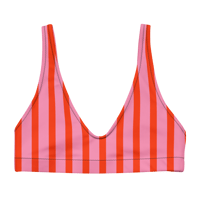 Image 1 of Pink Striped Bikini Top