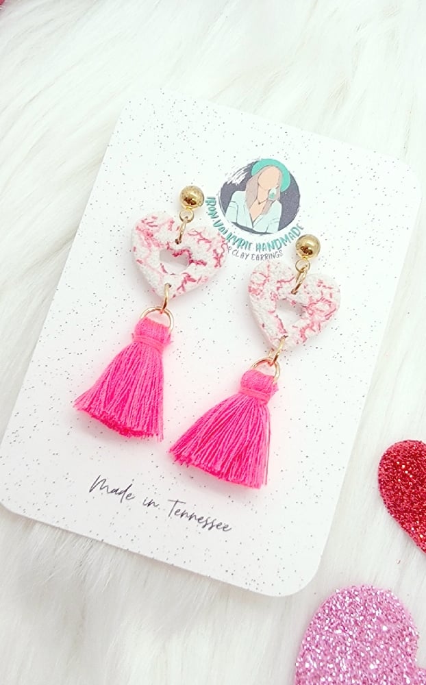 Image of Confetti Heart Dangles 