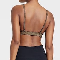 Image 2 of COLSIE black and gold metallic shimmer bralette bra