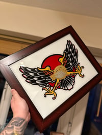 Image 3 of Traditional Eagle Golden American Eagle | 24ct Gold On Glass