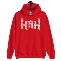 Image 1 of HNH Crown & Flame Hoodie (White Print)