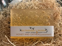 Image 1 of UNSCENTED Honey and Oatmeal Honeybee Glycerin Body Bar